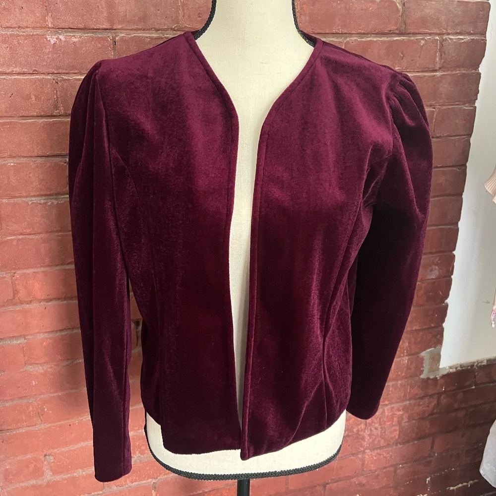 Crushed Velvet Evening Jacket Size Medium